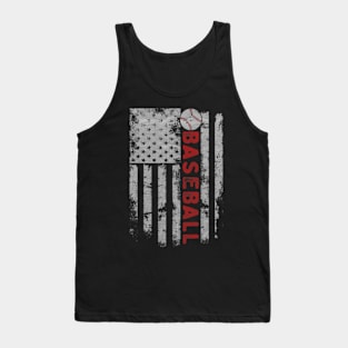 Lover American Flag Baseball Team Dad Mom Tank Top